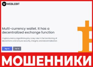 Weblebit лицевая сторона скрин