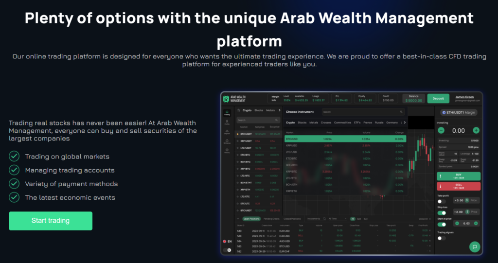 Arab Wealth Management 2 скрин