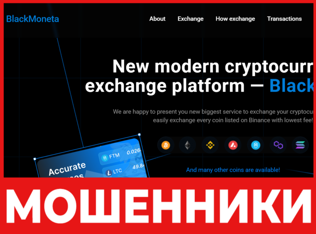 BlackMoneta лицевая сторона скрин