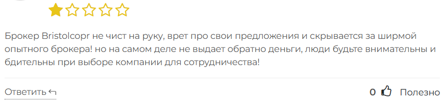 Bristol House Corporation 1 скрин