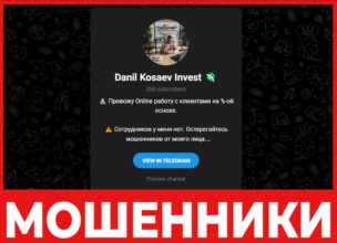 Danil Kosaev Invest лицевая сторона скрин