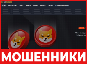ExChangas лицевая сторона скрин