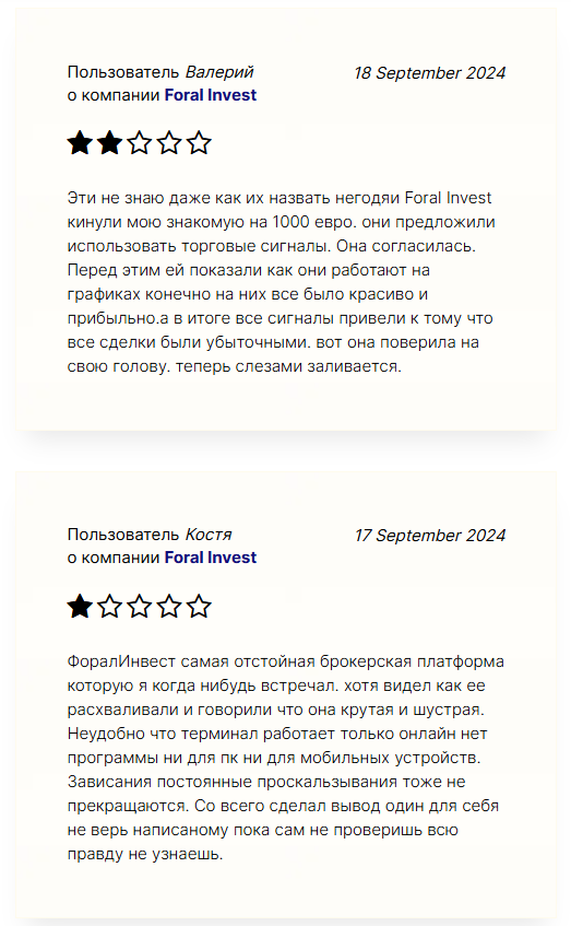 Foral Invest 1 скрин