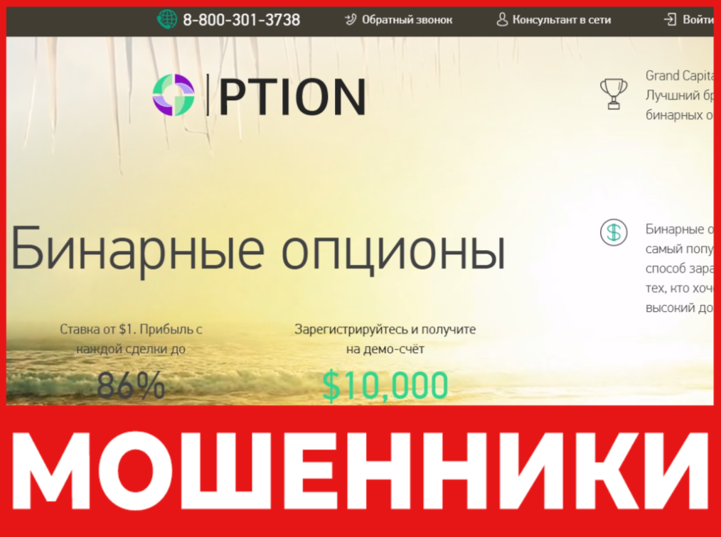 GC Option лицевая сторона скрин