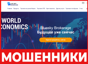 BlueSky Brokerage лицевая сторона скрин