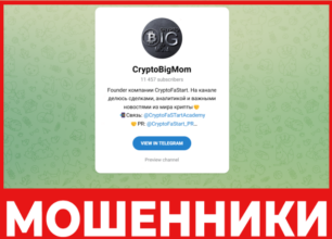 CryptoBigMom лицевая сторона скрин