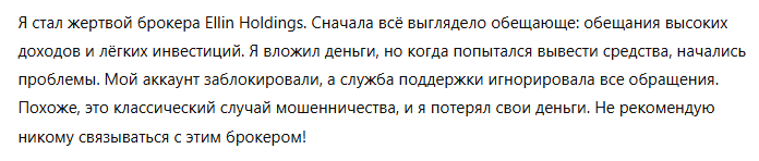 Ellin Holdings 3 скрин