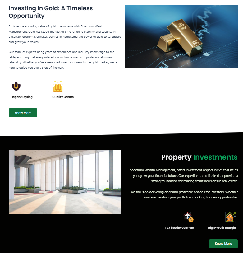 Spectrum Wealth Management 1 скрин