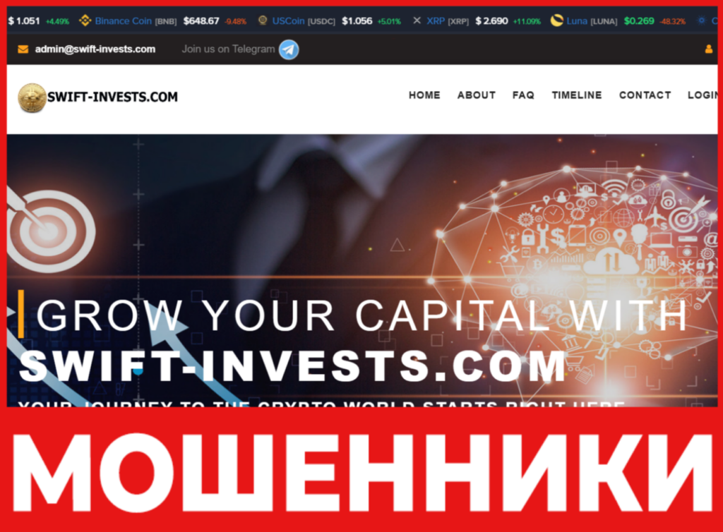 Swift Invests лицевая сторона скрин