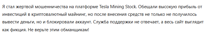 Tesla Mining Stock 3 скрин