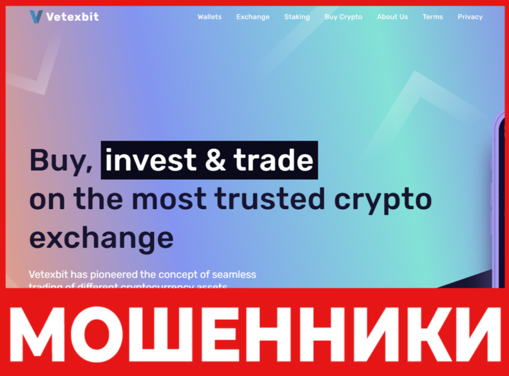 Vetexbit лицевая сторона скрин