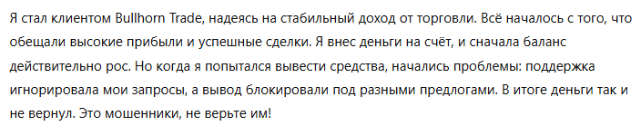 Bullhorn Trade 3 скрин