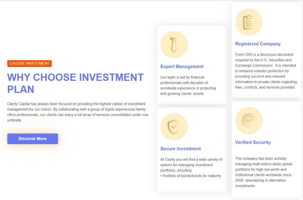 Clarity Capital 2 скрин