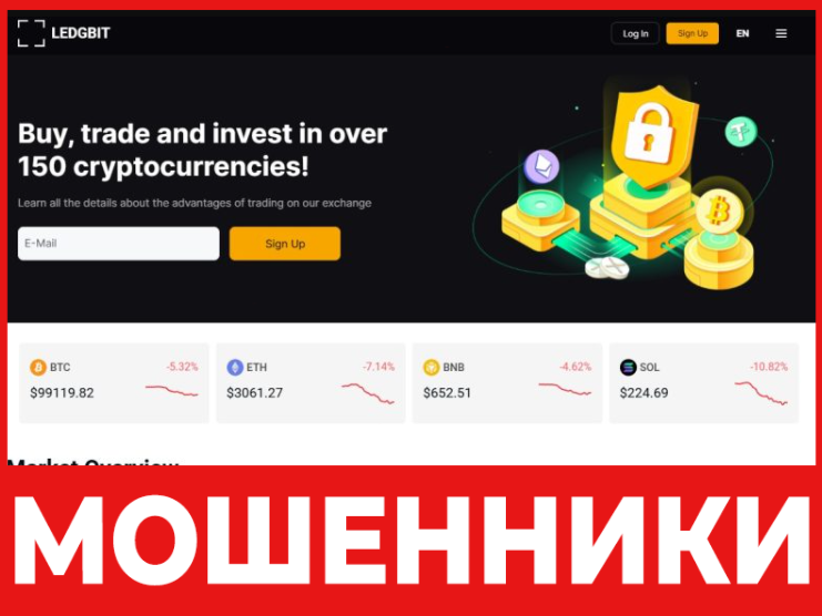 Ledgbit лицевая сторона скрин