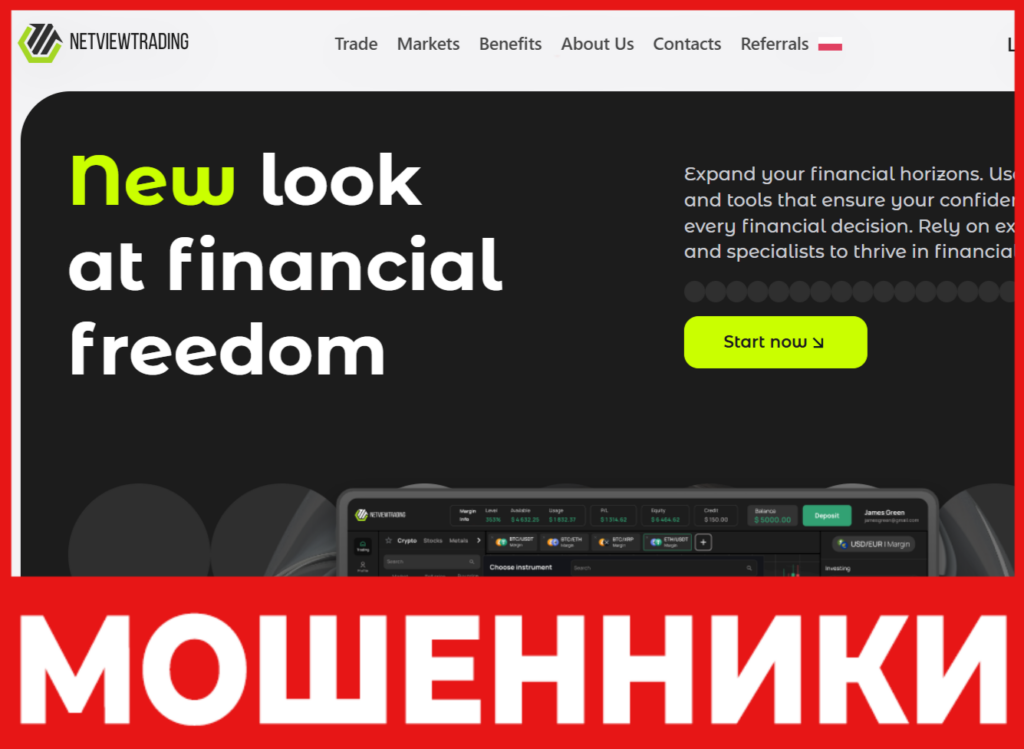 Netview Trading лицевая сторона скрин
