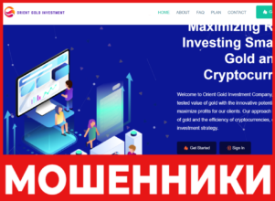 Orient Gold Investment лицевая сторона скрин