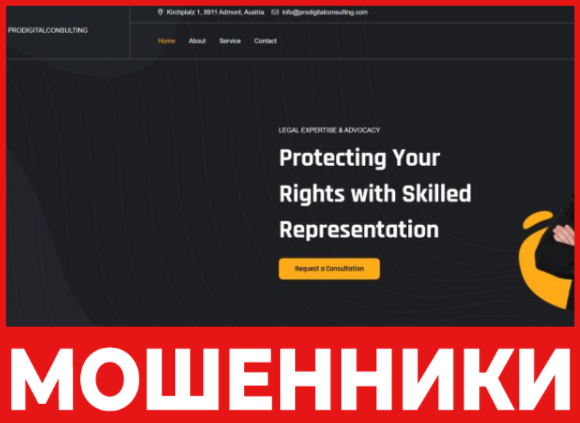 Prodigital Consulting лицевая сторона скрин