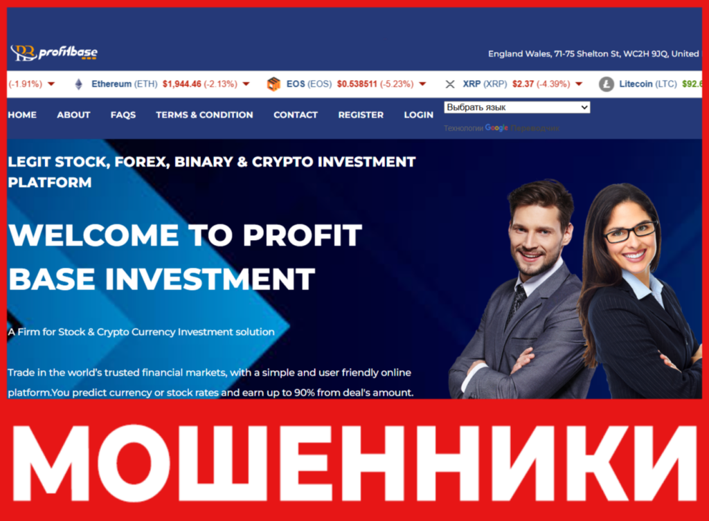Profit Base лицевая сторона скрин