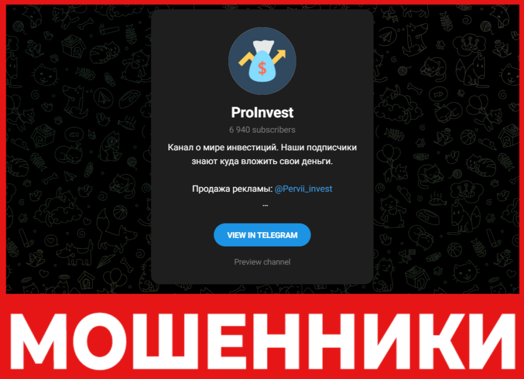 Proinvest лицевая сторона скрин