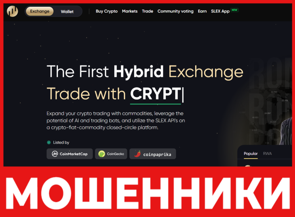 Slex лицевая сторона скрин