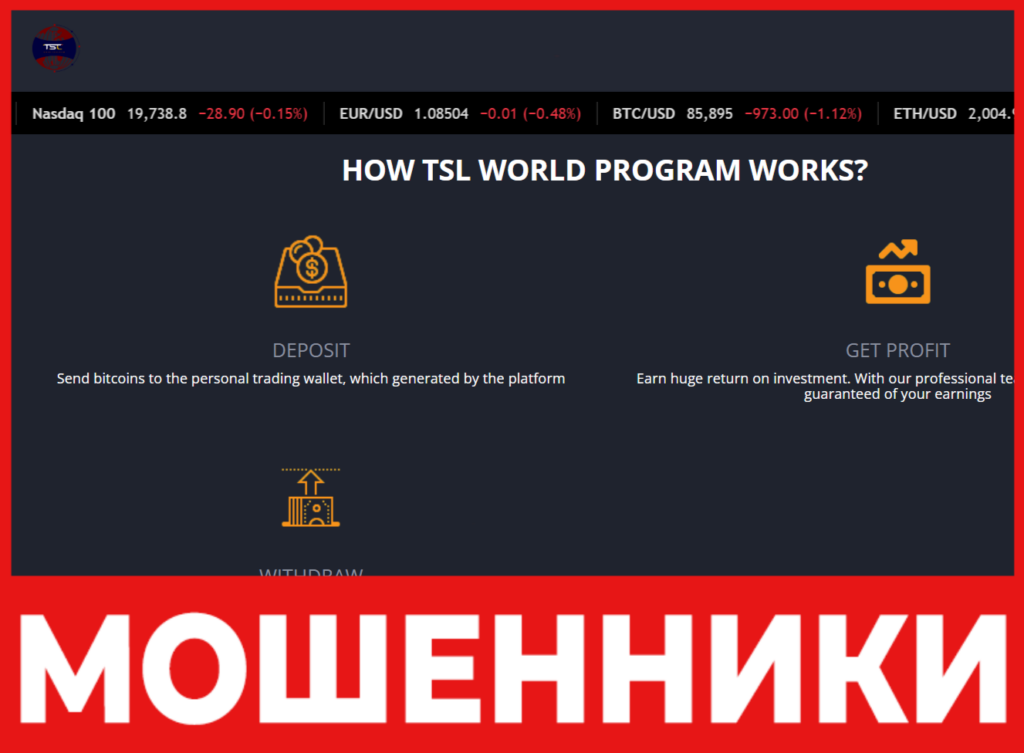 Tsl World Program лицевая сторона скрин