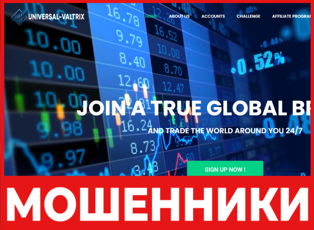 UNIVERSAL-VALTRIX лицевая сторона скрин