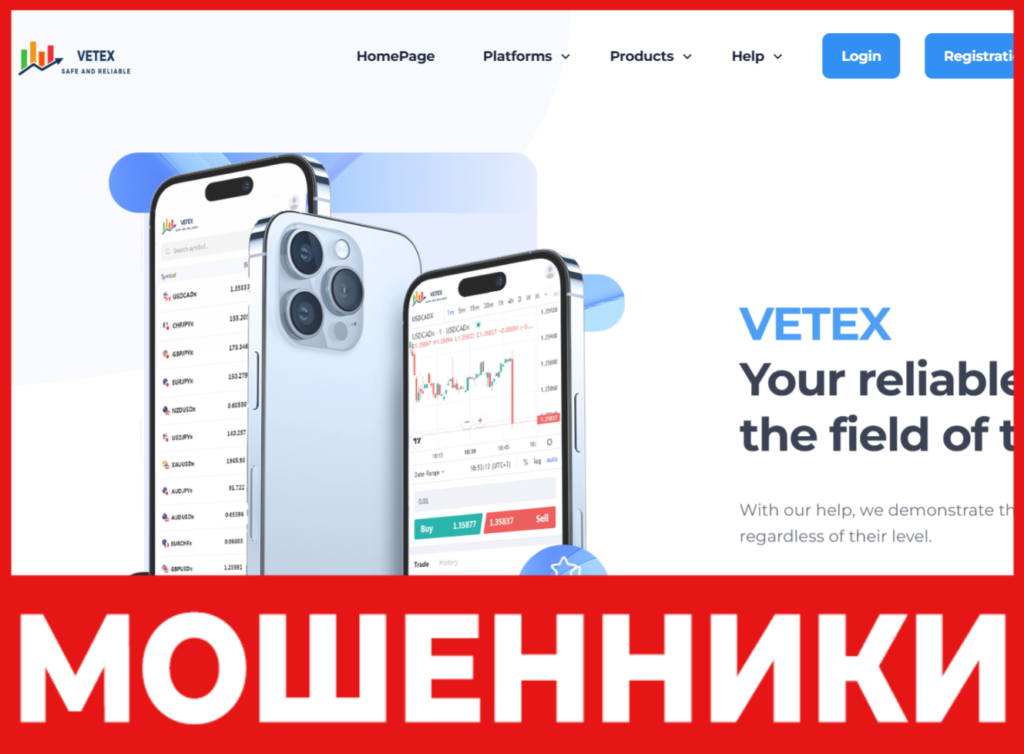 VETEX лицевая сторона скрин