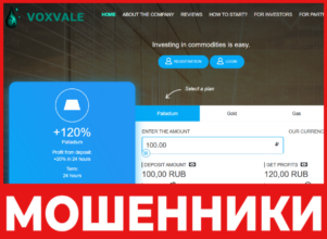 VOXVALE лицевая сторона скрин