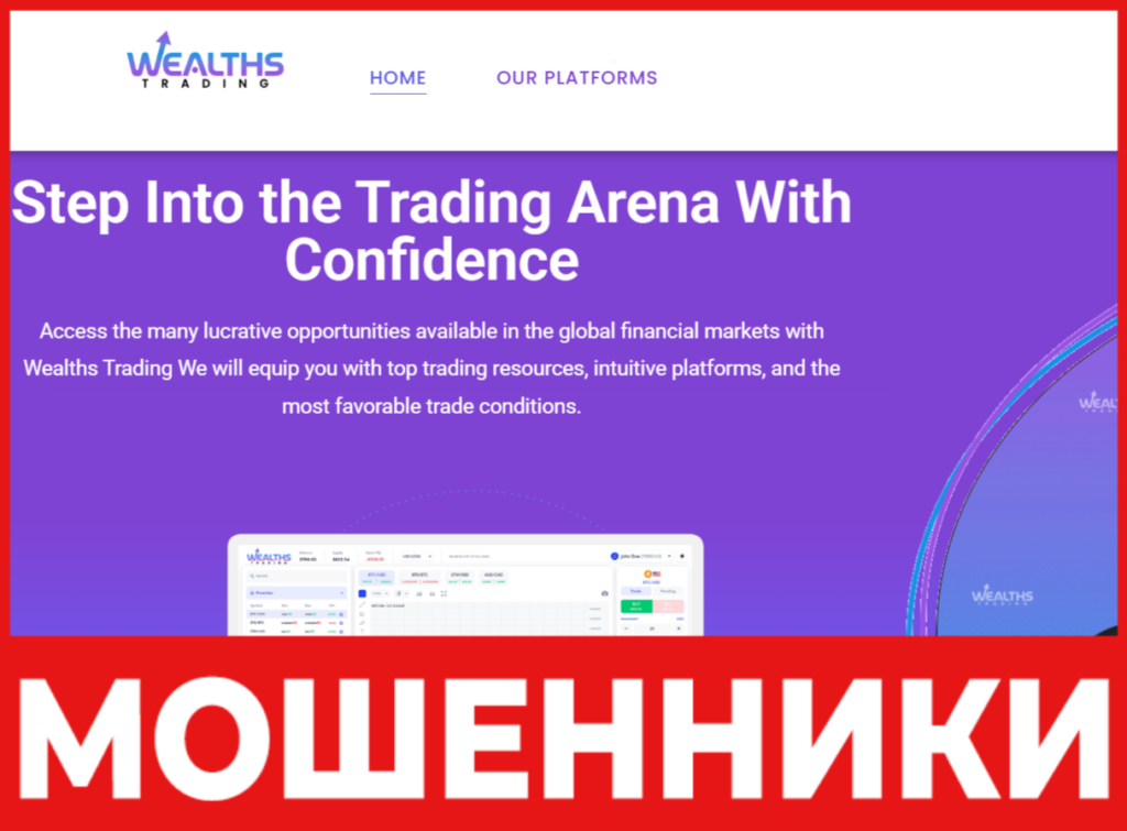 Wealths Trading лицевая сторонаскрин