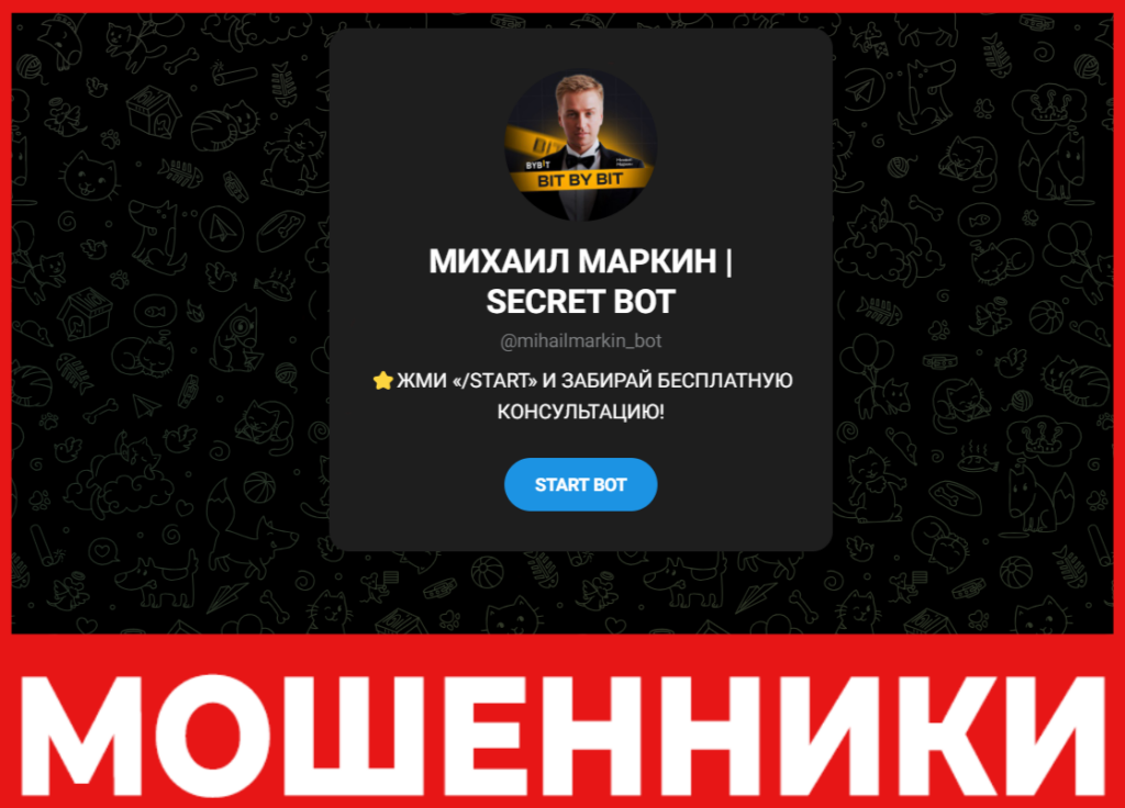 МИХАИЛ МАРКИН SECRET BOT лицевая сторона скрин