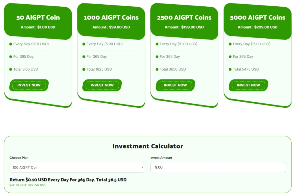 AIGPTCoin 2 скрин