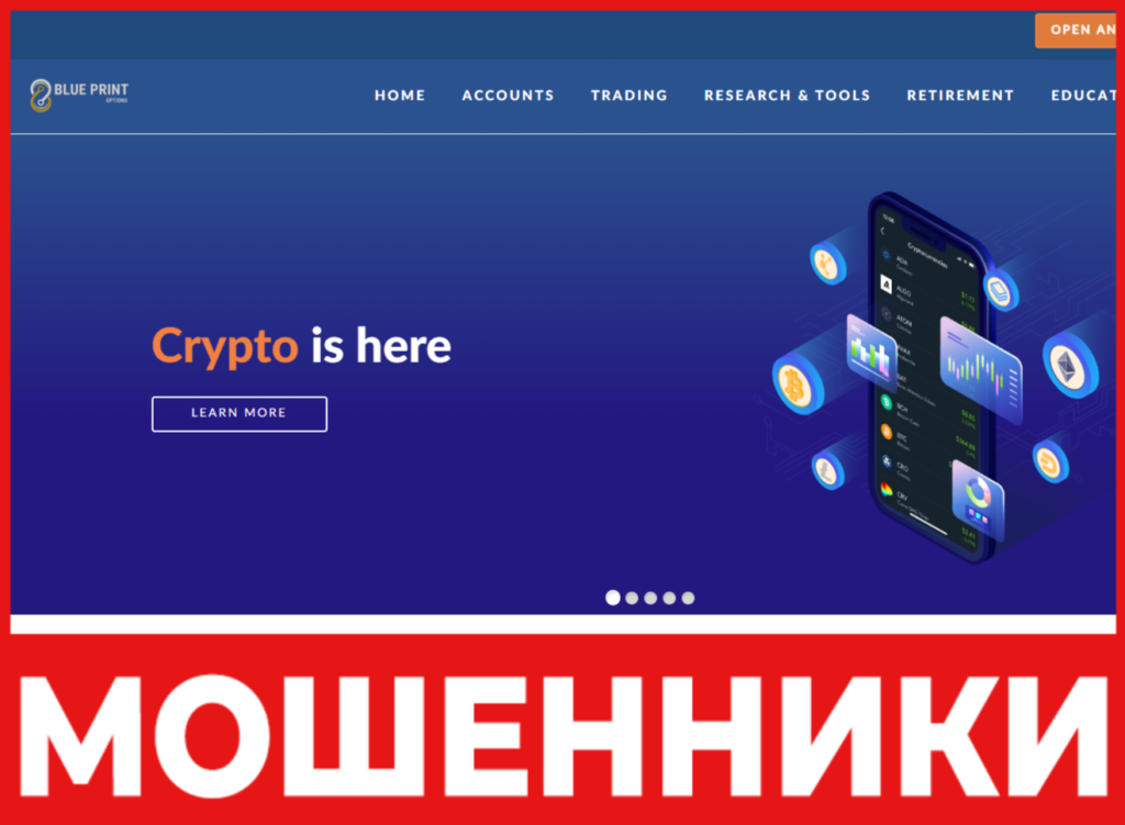 BluePrintOptions лицевая сторона скрин