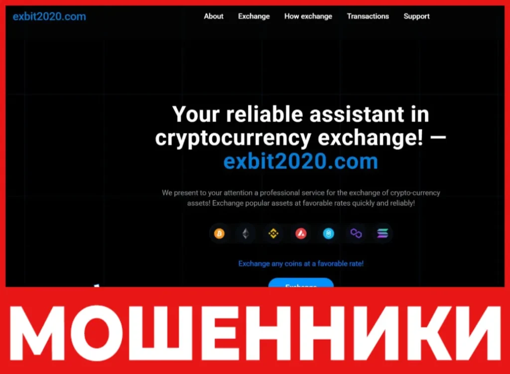Exbit2020 лицевая сторона скрин