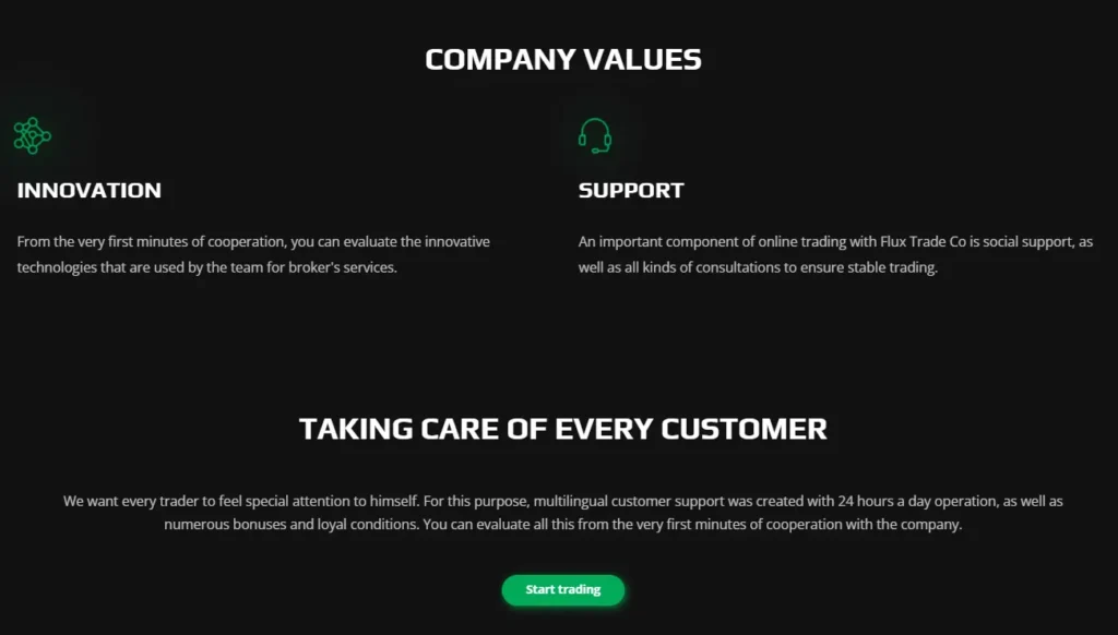 Flux Trade Co 2 скрин