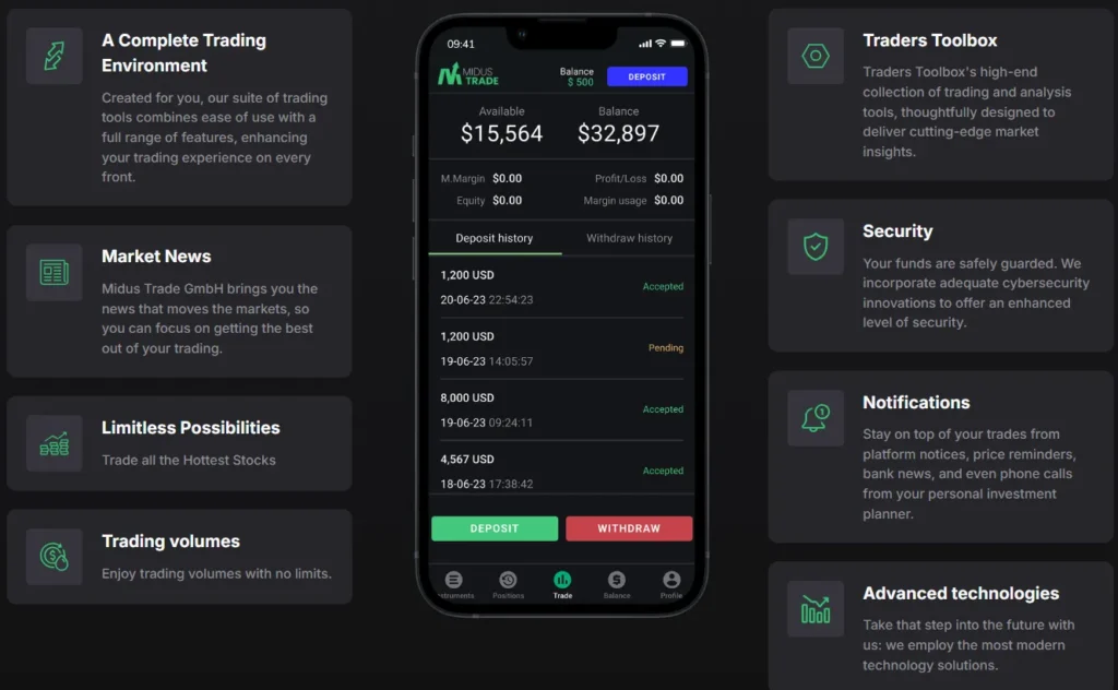 Midus Trade GmbH 2 скрин