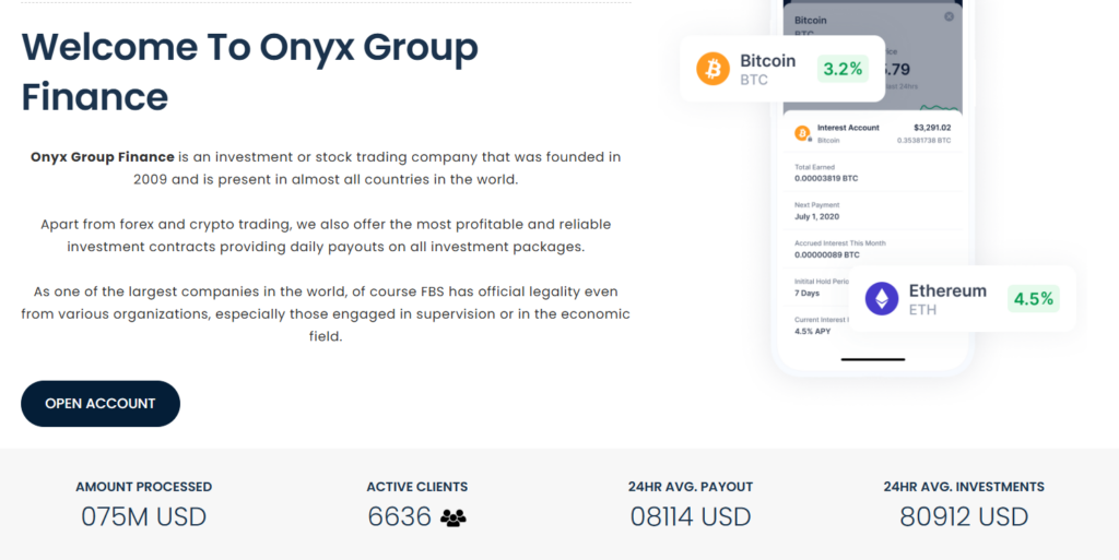 Onyx Group Finance 1 скрин