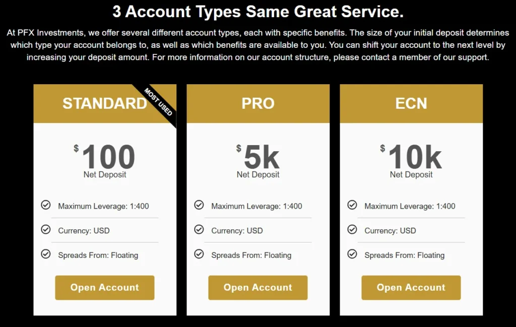 PFX Investments 2 скрин