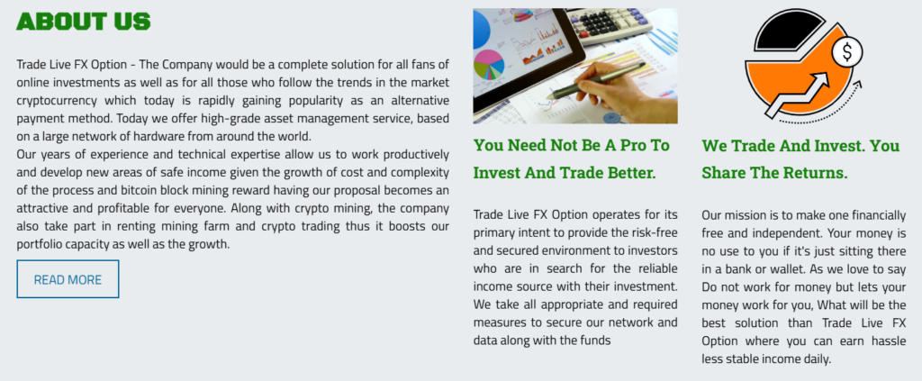 Trade Live FX Option 1 скрин