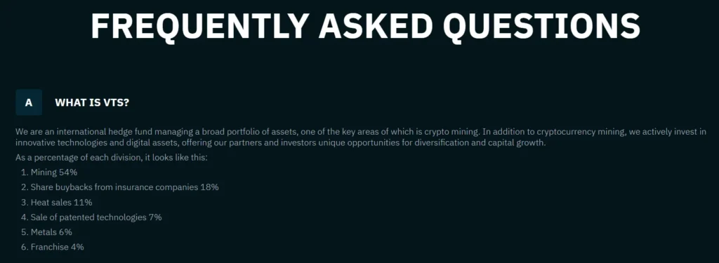 VTS LIMITED 1 скрин