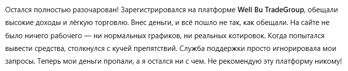 Well Bu TradeGroup 3 скрин