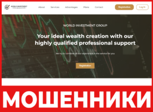 World Investment Group лицевая сторона скрин