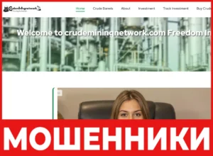 CrudeMiningNetwork лицевая сторона скрин