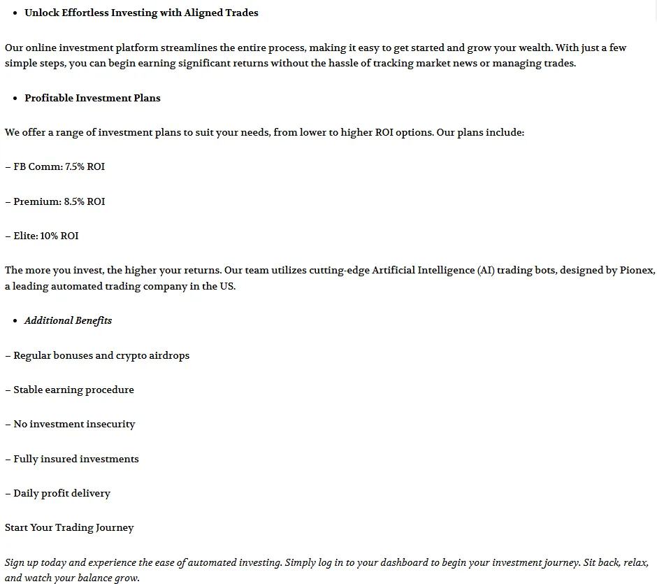 Aligned Trades 2 скрин