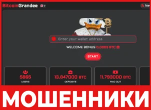 BitcoinGrandee лицевая сторона скрин