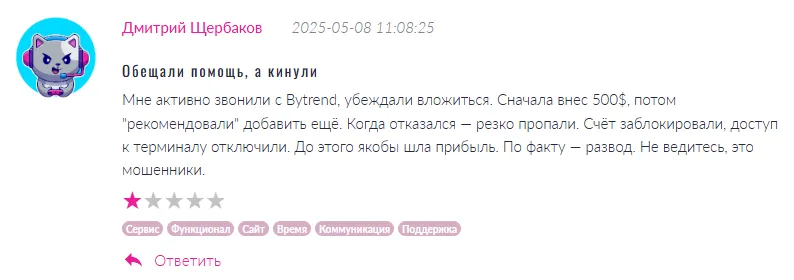 Bytrend 3 скрин