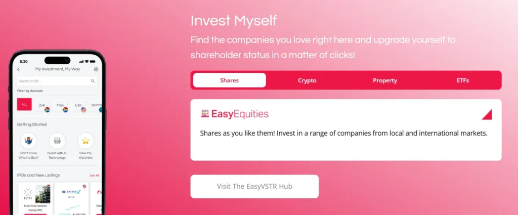 EasyEquities 1 скрин