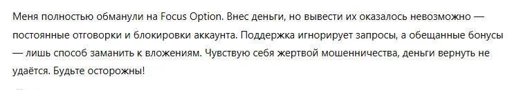 Focus Option 1 скрин