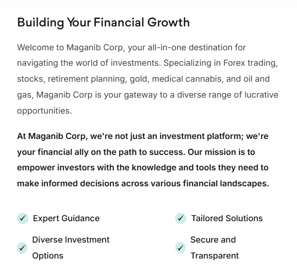 Maganib Corp 1 скрин