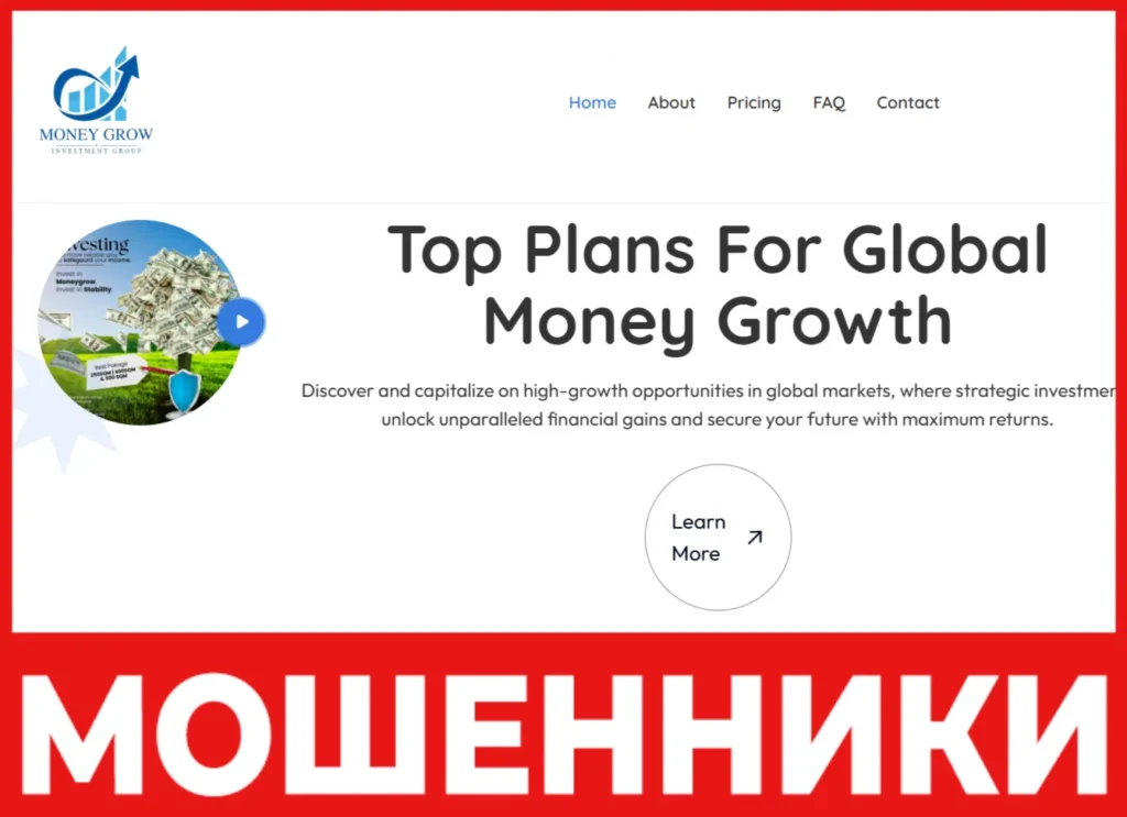 Money Growth лицевая сторона скрин
