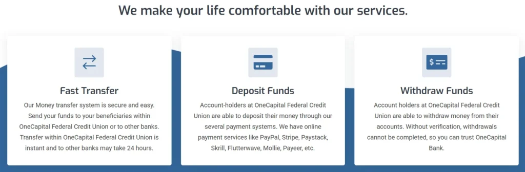OneCapital Federal Credit Union 1 скрин